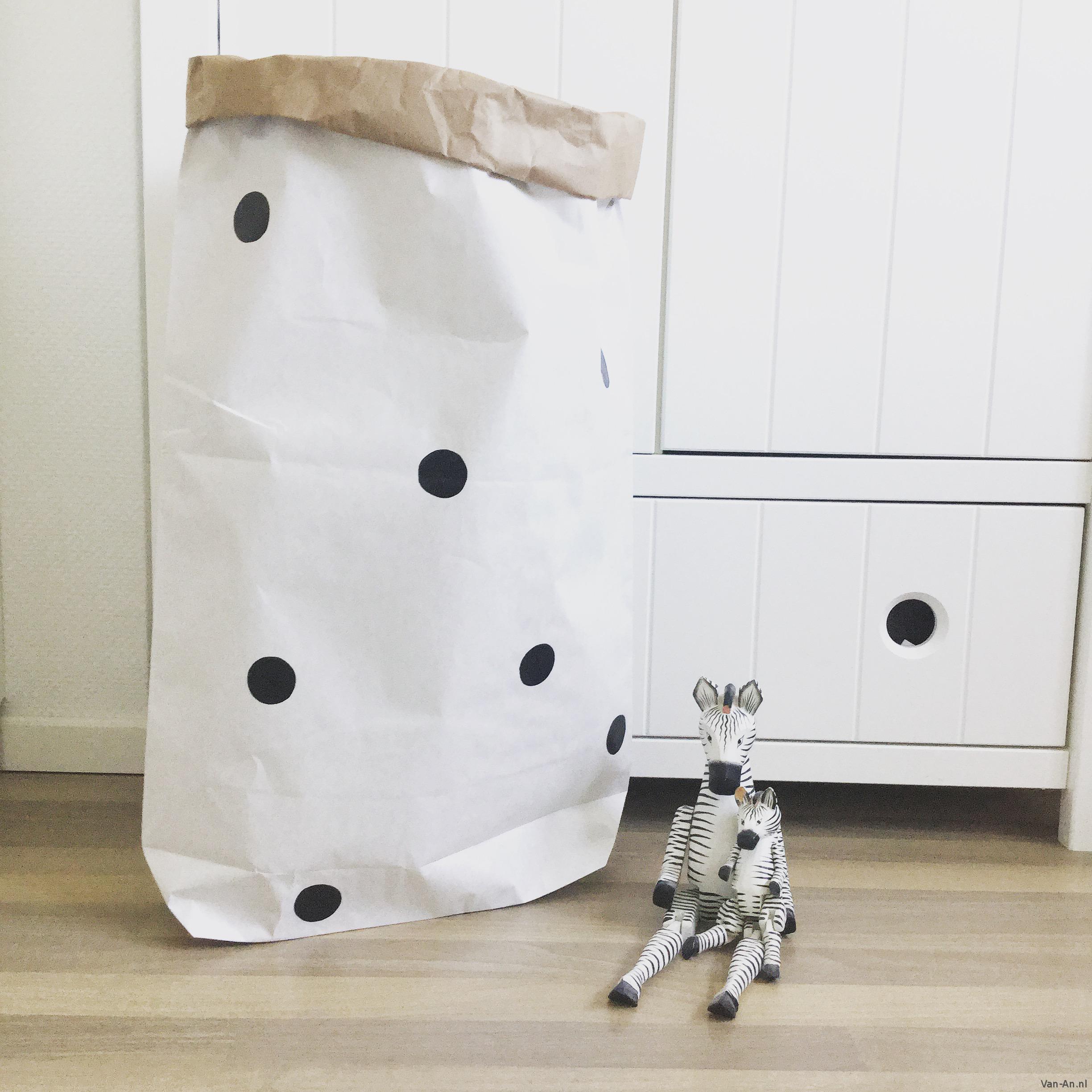 Paperbag xxl gouden stip van an